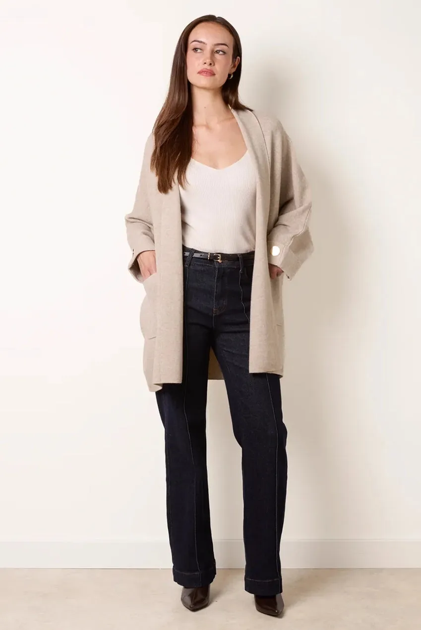 Blue Vanilla cardigan cioccolato chunky taglia unica