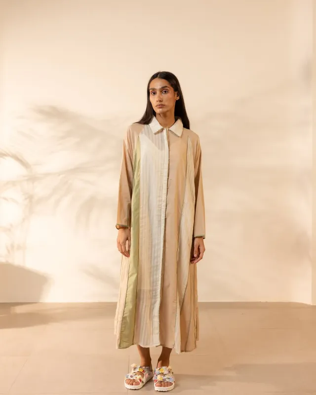 Our Dve Tangerine Mango Mist abito beige verde