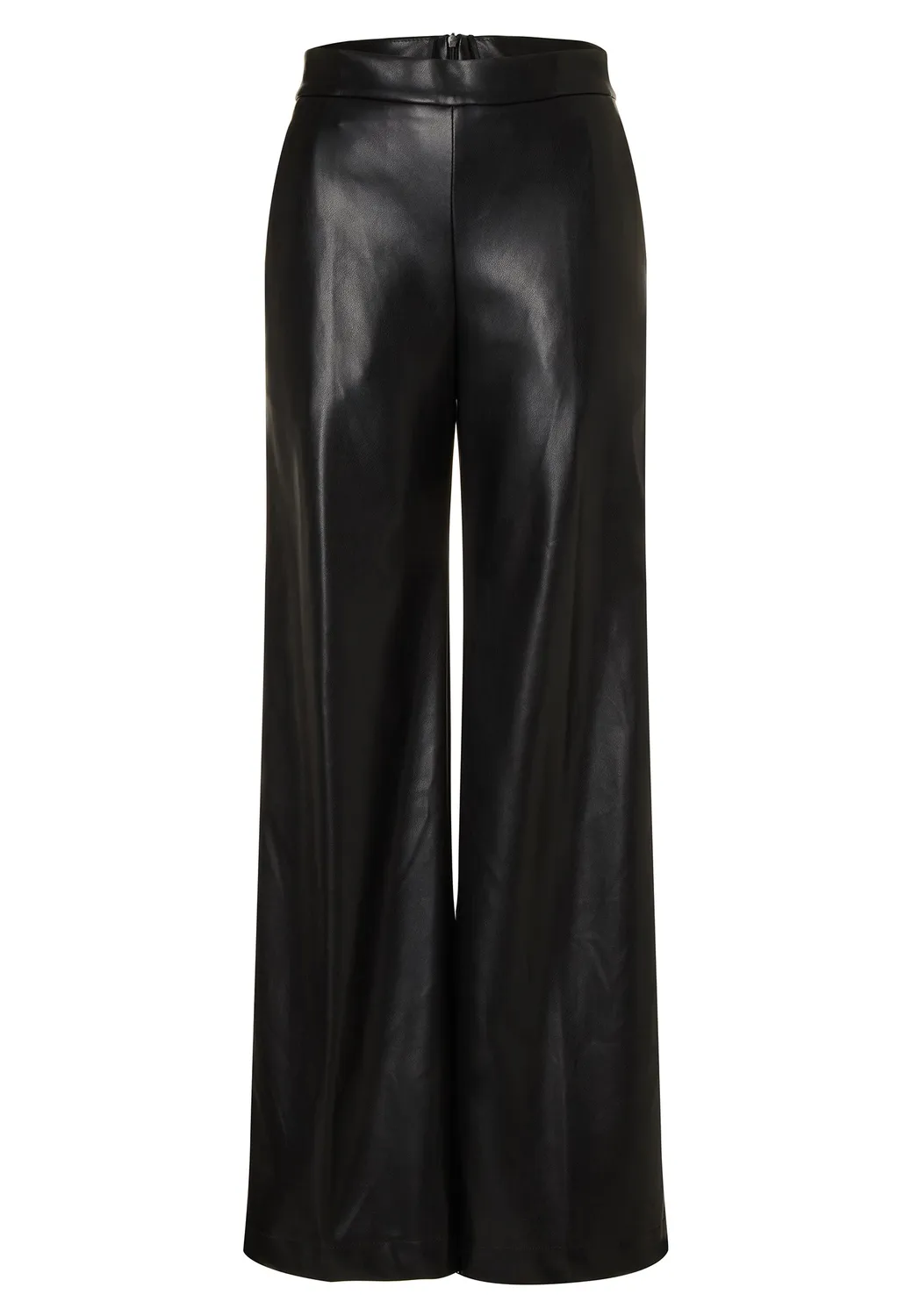 Ana Alcazar Enora pantaloni palazzo ecopelle neri