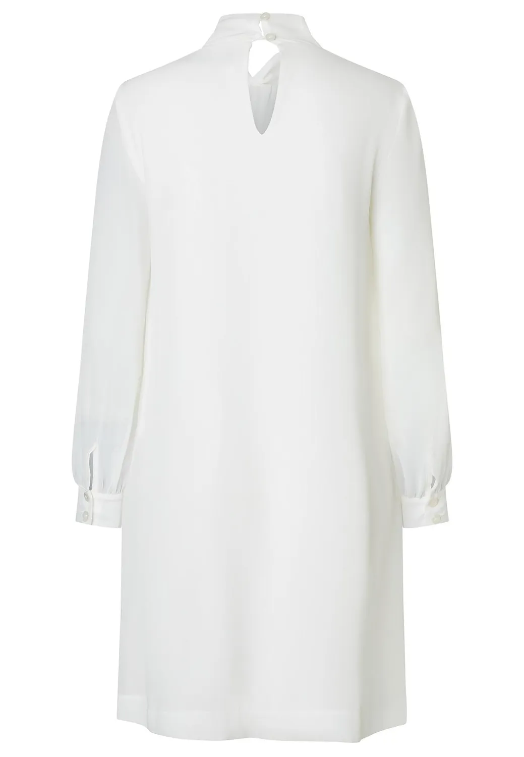 Ana Alcazar Tiwea abito chiffon bianco corto