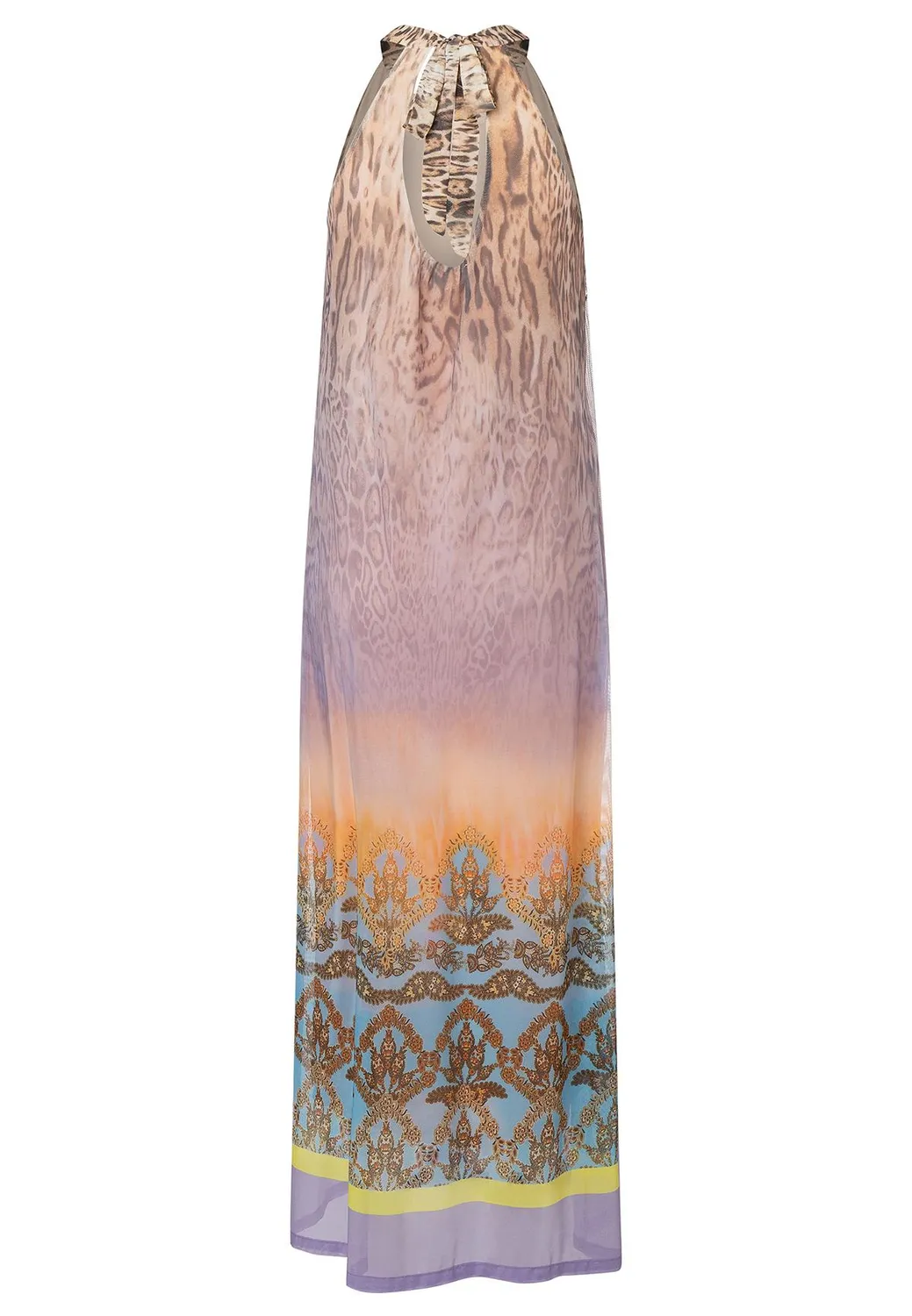 Ana Alcazar Remila abito maxi viola halter animale