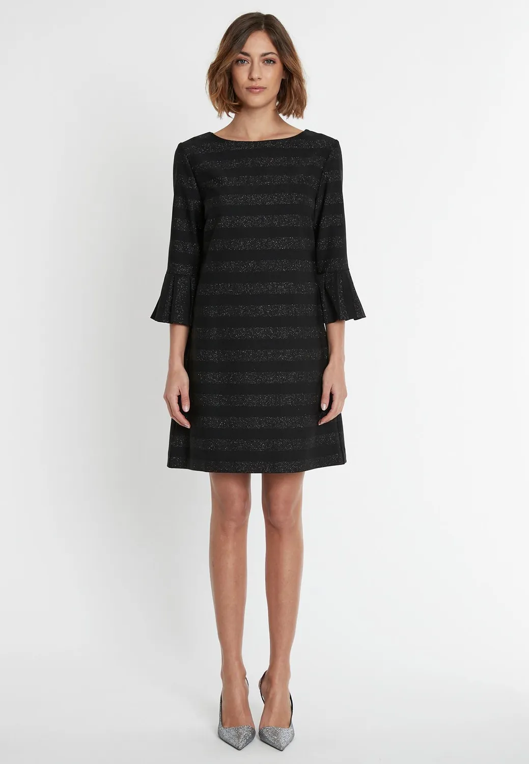 Ana Alcazar Samea abito linea A nero lurex