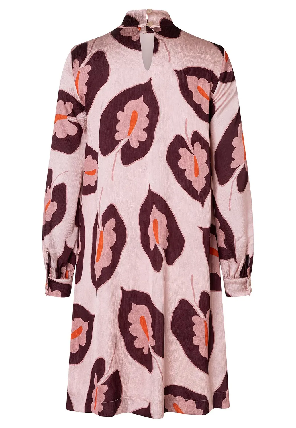 Ana Alcazar Awani abito camicia satin fiori rosa