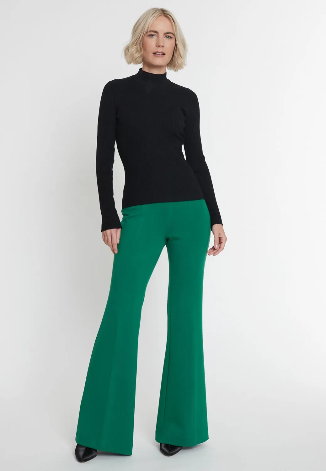 Ana Alcazar Memona pantaloni zampa verdi