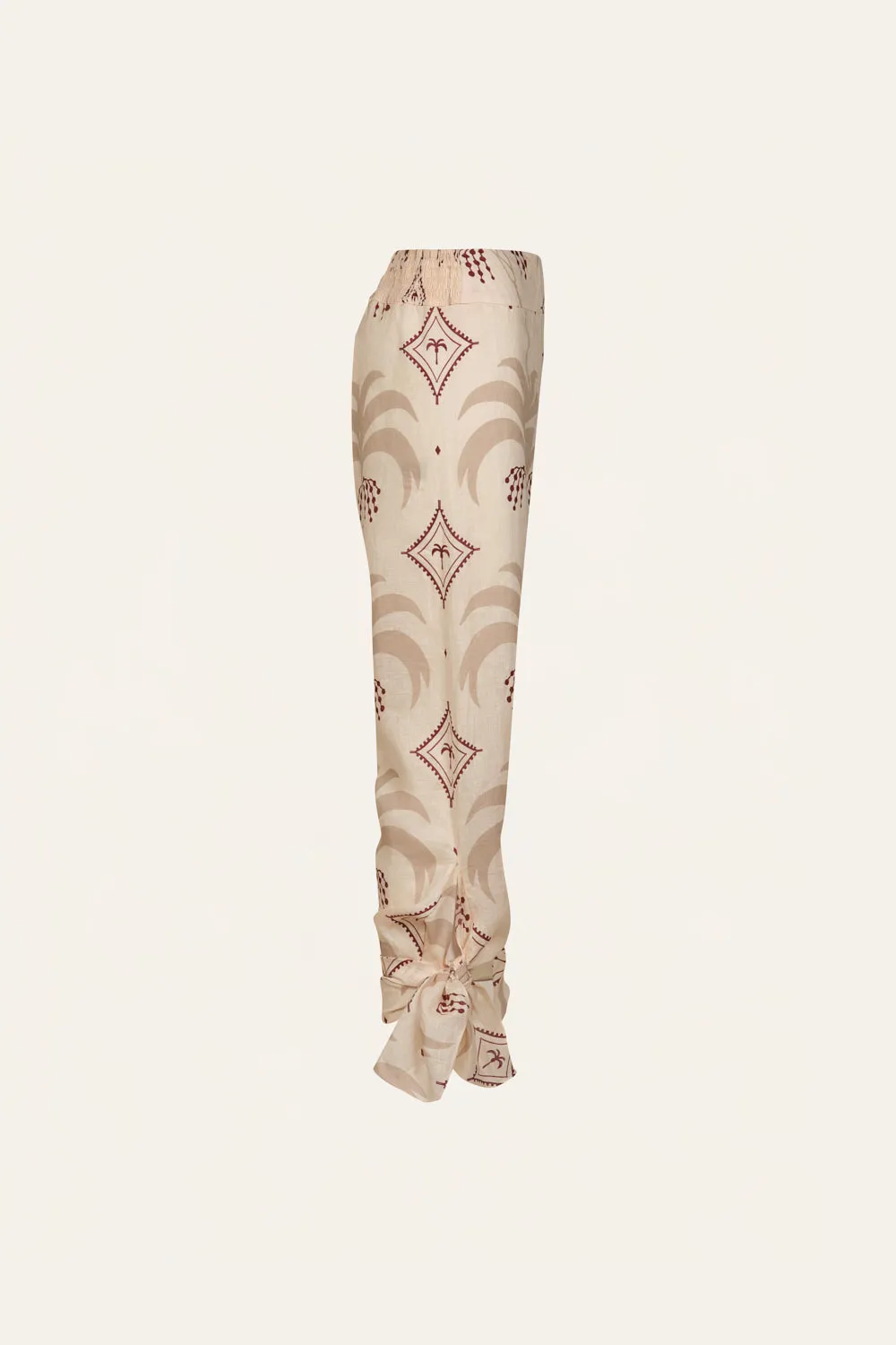 Johanna Ortiz Femininity Dramatic pantalone lino ecru