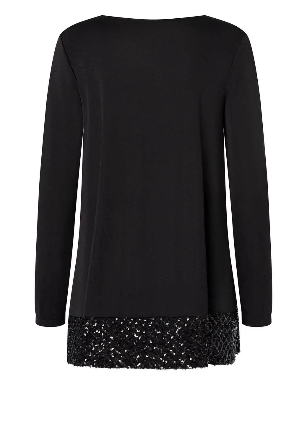 Ana Alcazar Odora top nero con paillettes