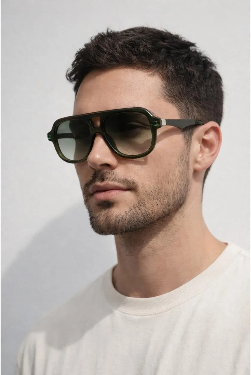 SVNX Bold Navigator Occhiali da Sole Verdi Lente Verde