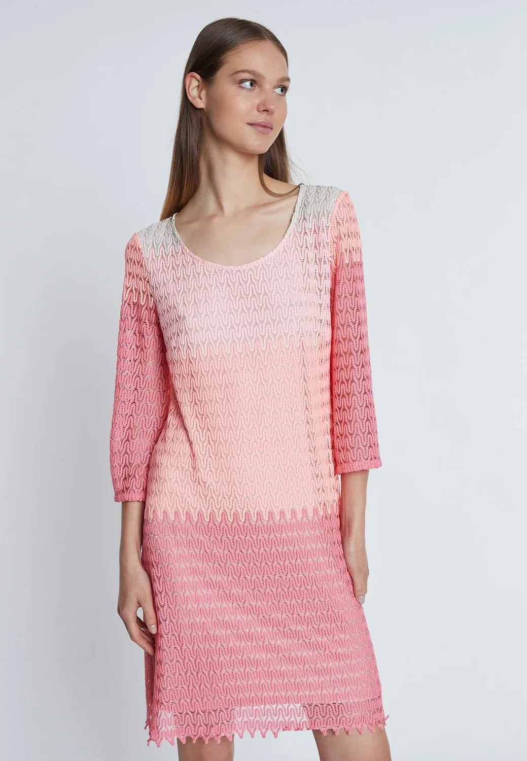 Ana Alcazar Rita abito maglia corto sfumato rosa