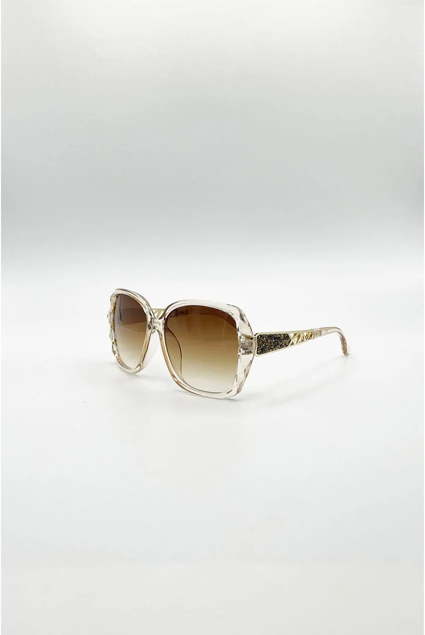 SVNX Round Square occhiali sole champagne