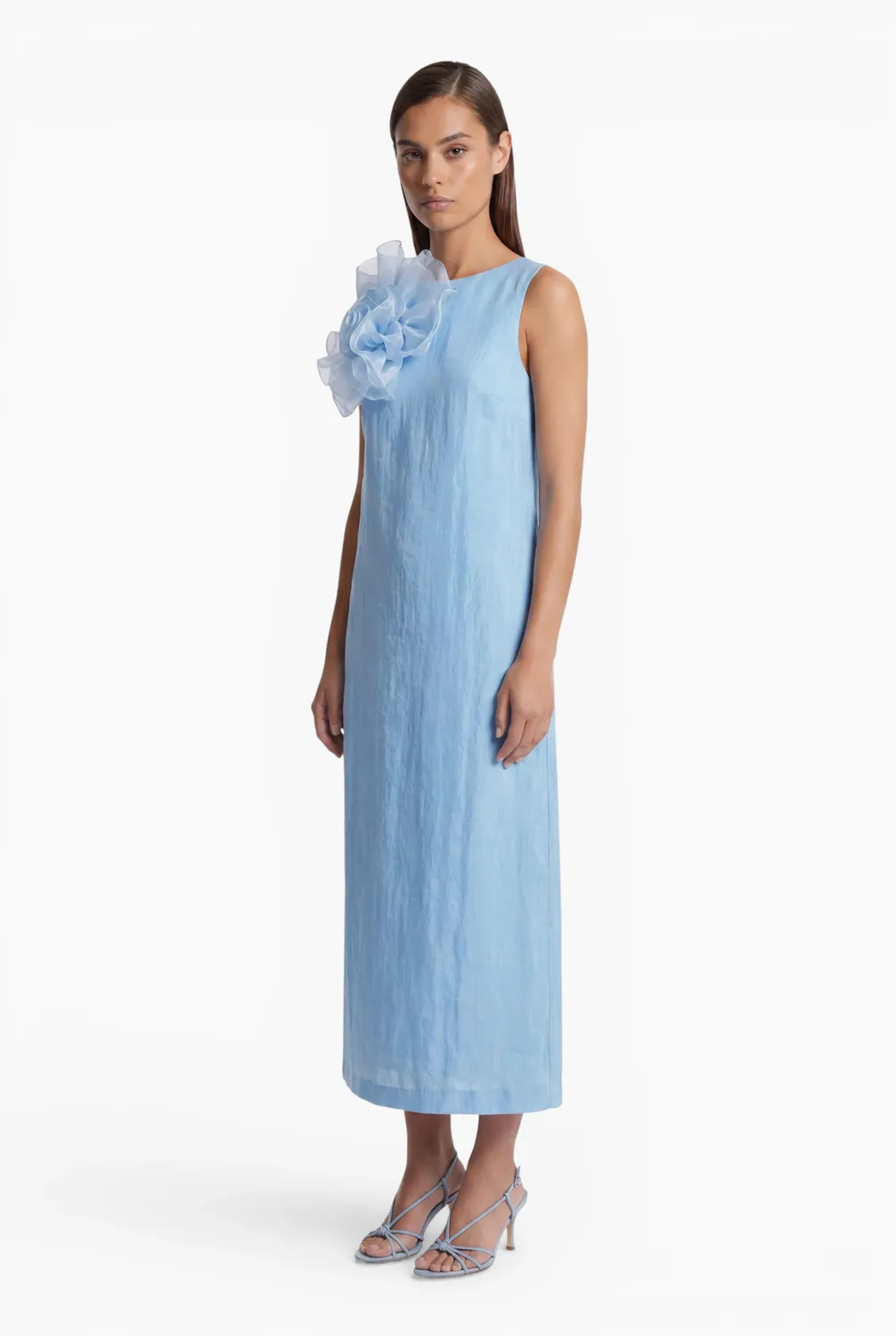 Ana Alcazar Davia abito midi azzurro lyocell