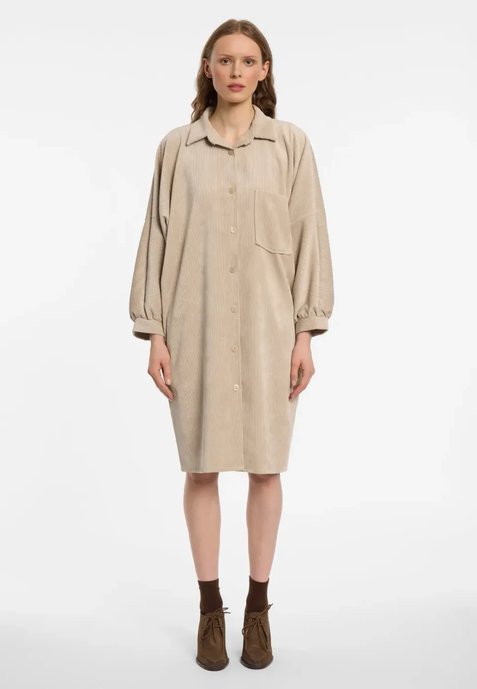 Ana Alcazar Endesis chemisier velluto beige oversize