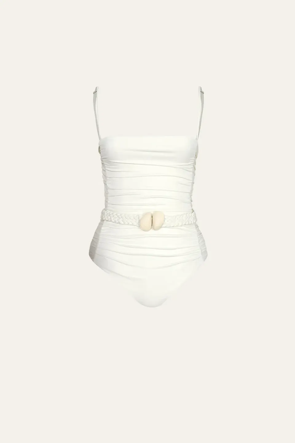 Johanna Ortiz Whispering Tides costume ecru cintura