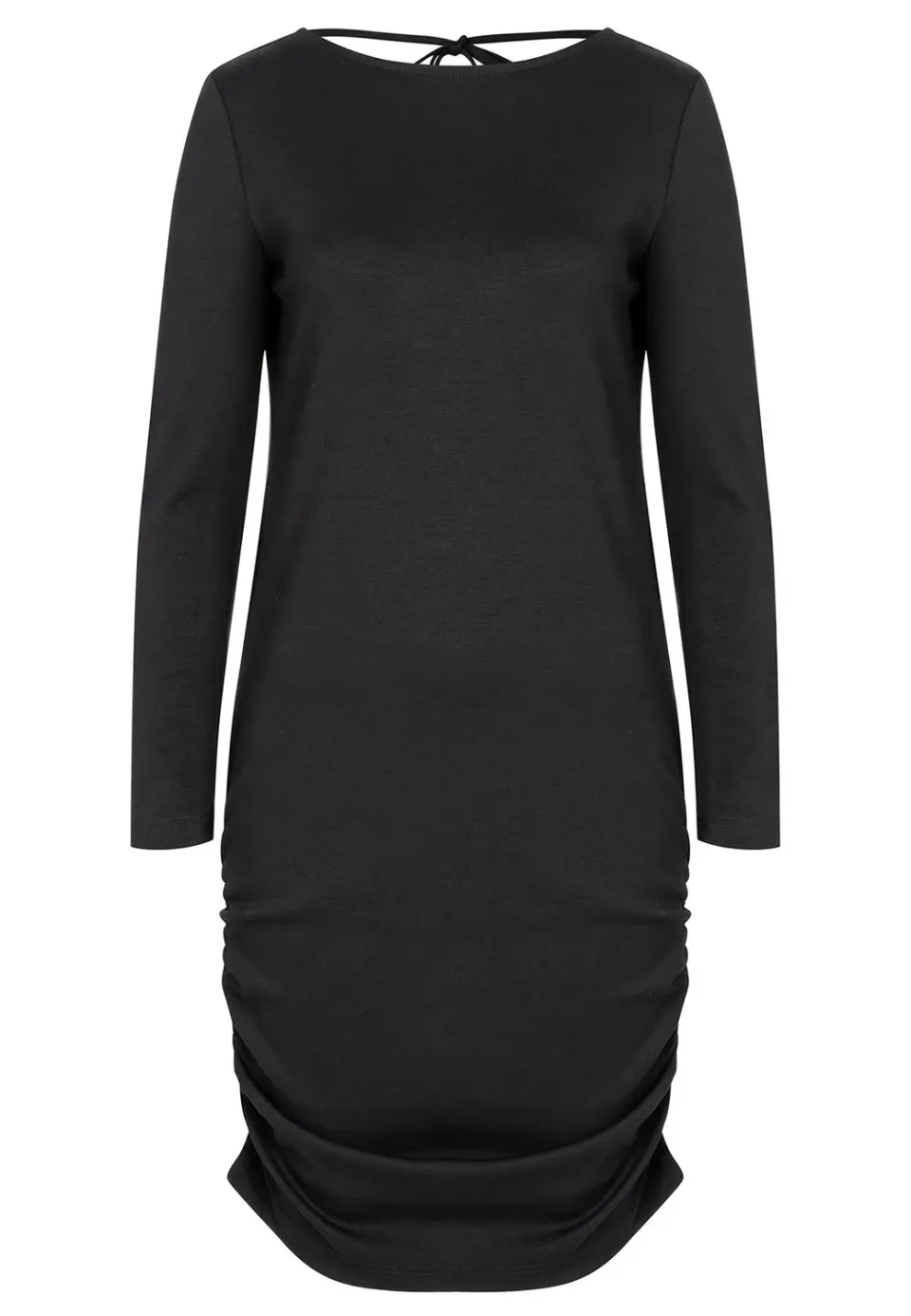 Ana Alcazar Sissi miniabito nero schiena nuda jersey
