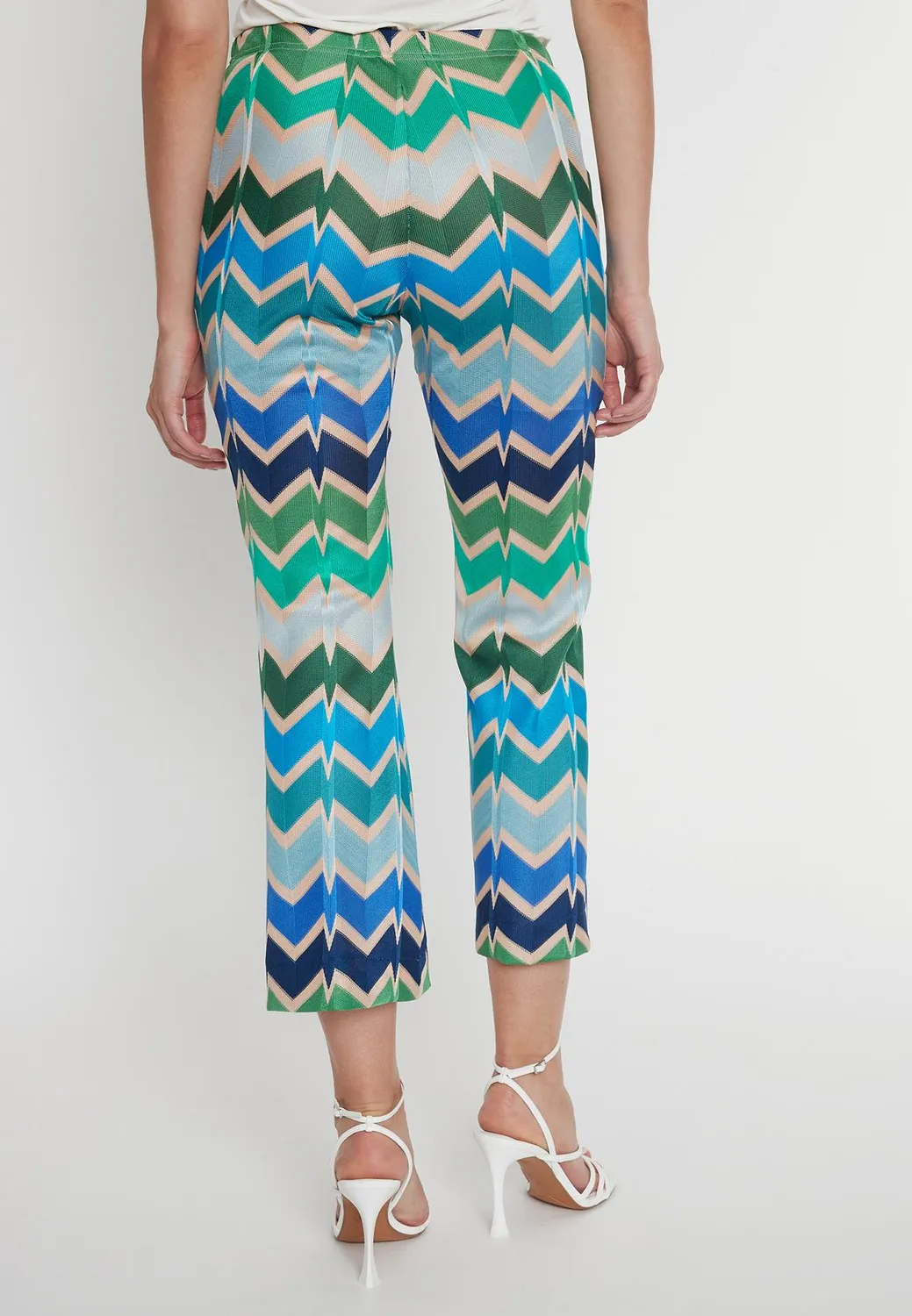 Ana Alcazar Pocara Pantaloni Cropped Maglia Zigzag