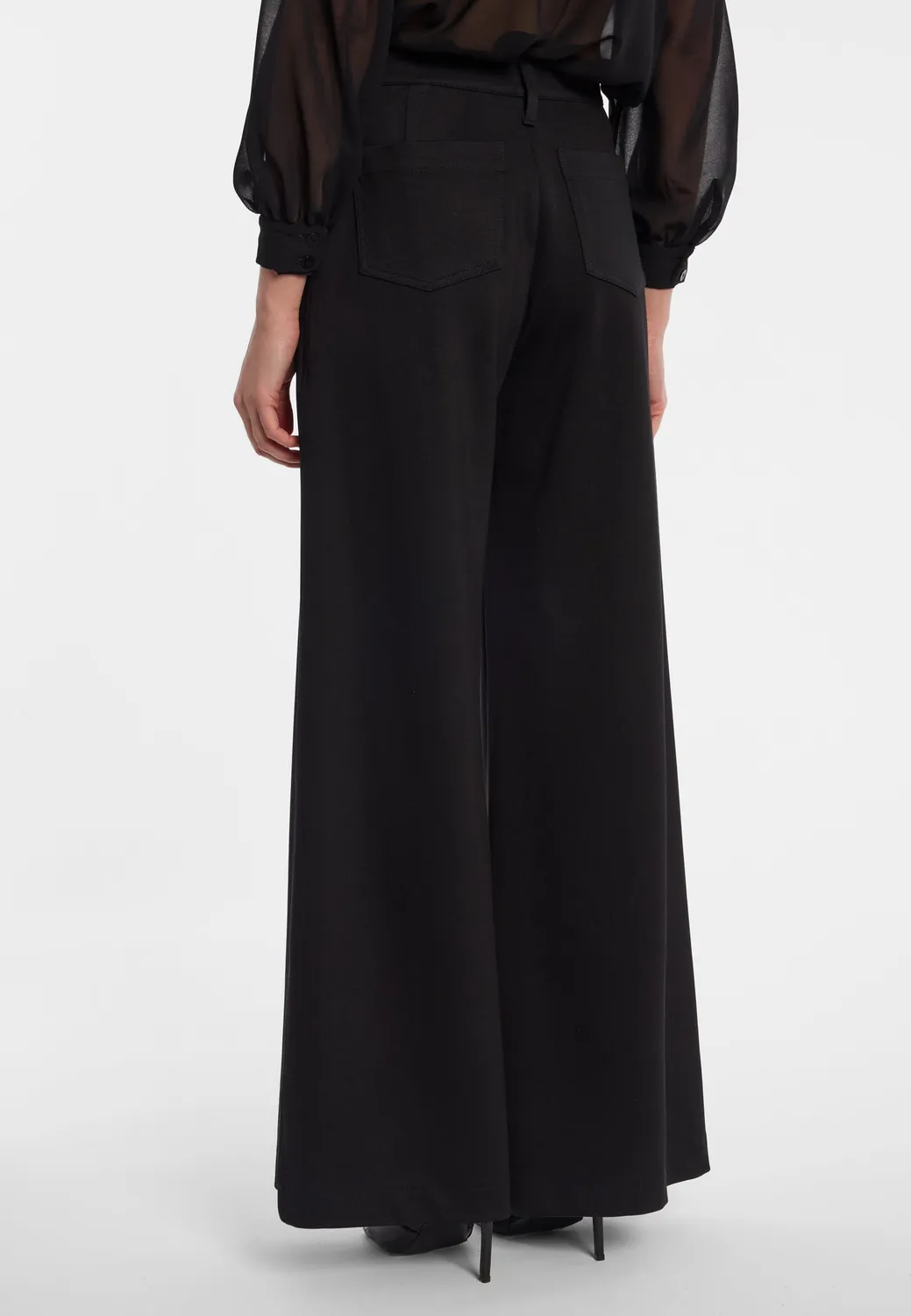 Ana Alcazar Elida pantaloni palazzo vita alta jersey