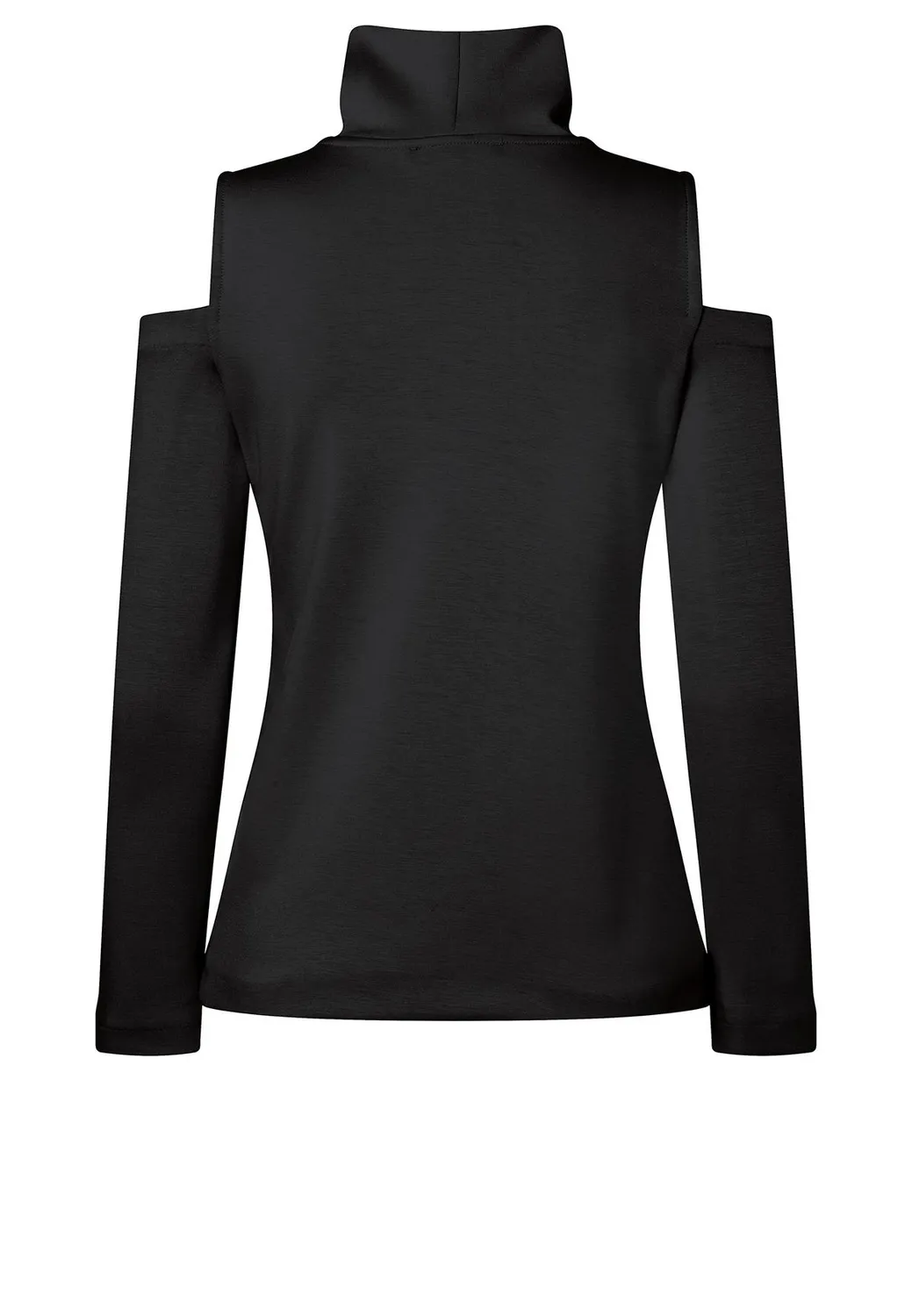 Ana Alcazar Senara top jersey nero cut-out spalle