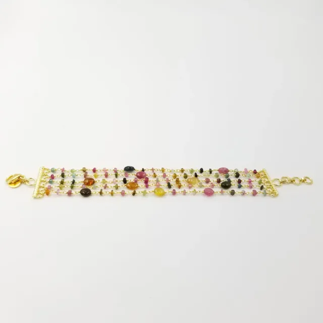 Our Dve Multi-Chain bracciale oro multicolore