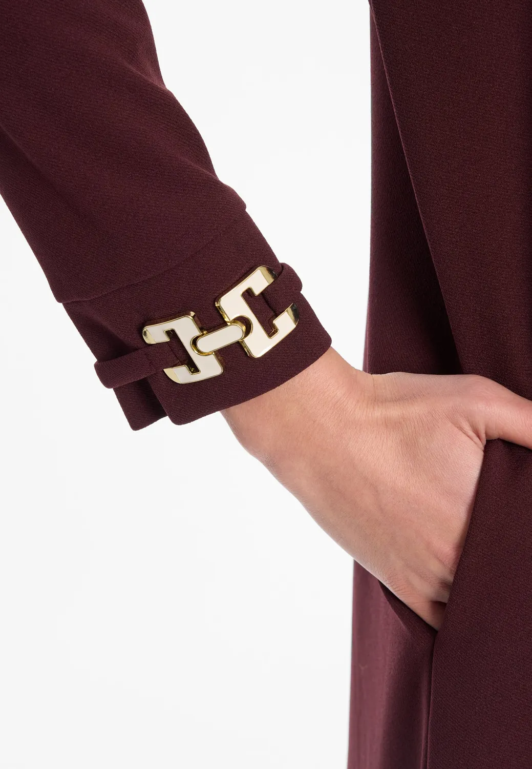 Ana Alcazar Elyon abito corto crepe con tasche