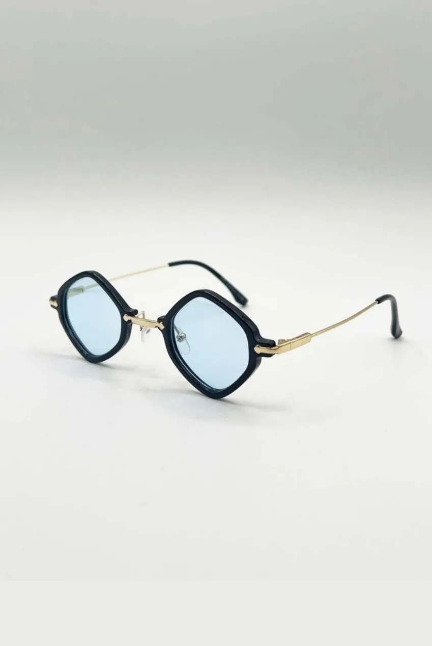 SVNX Diamond Shape occhiali sole neri oro