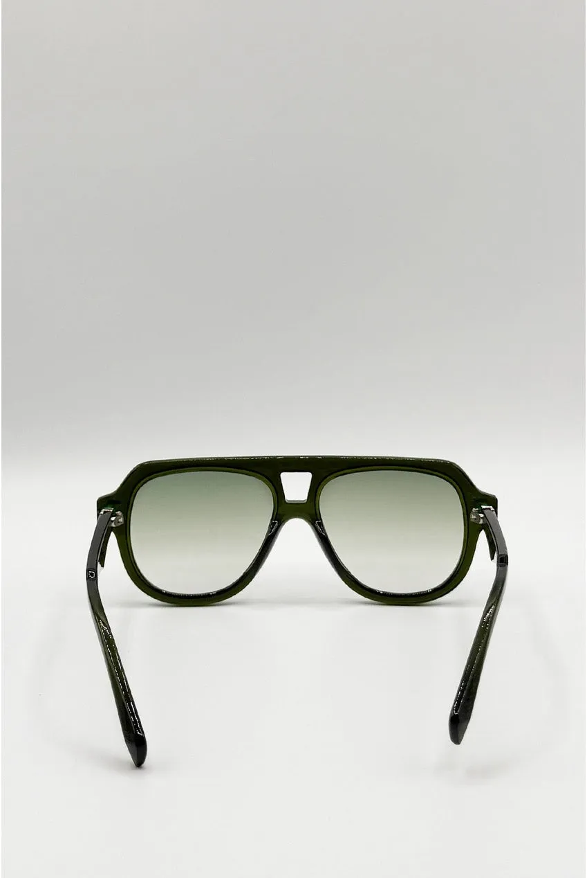 SVNX Bold Navigator Occhiali da Sole Verdi Lente Verde