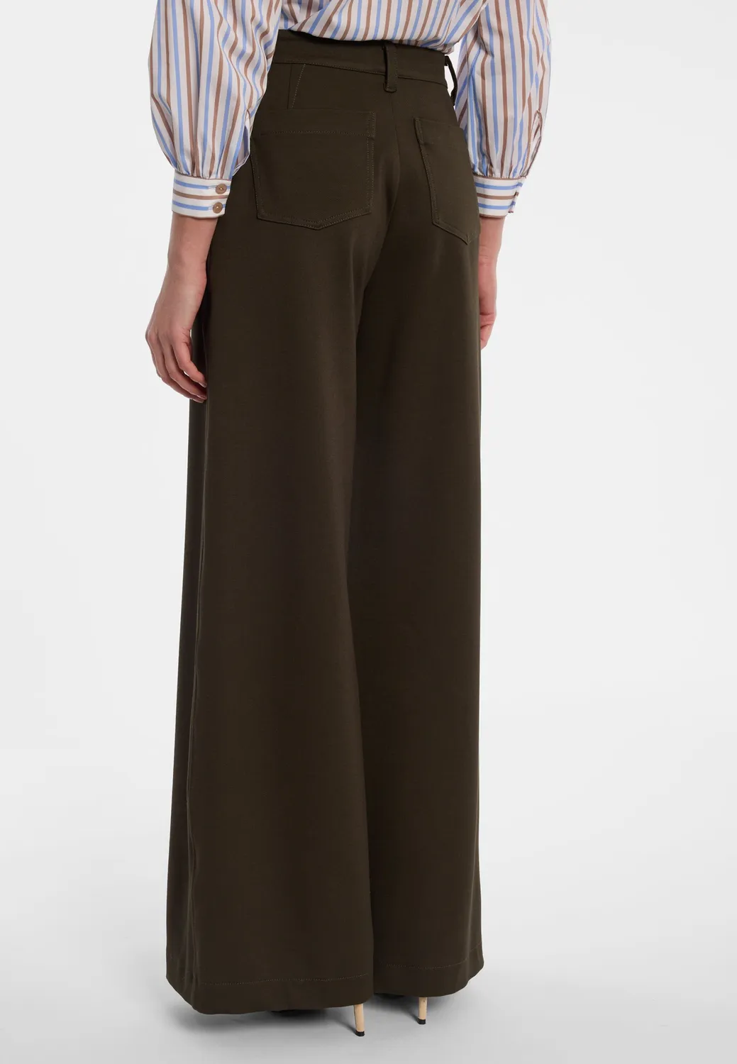 Ana Alcazar Elisa pantaloni wide leg taglie 34-44 kaki marina