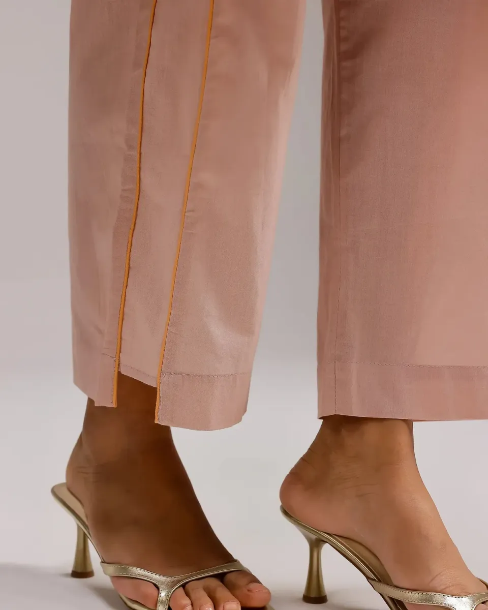 Our Dve Grace pantaloni cotone rosa fenicottero palazzo