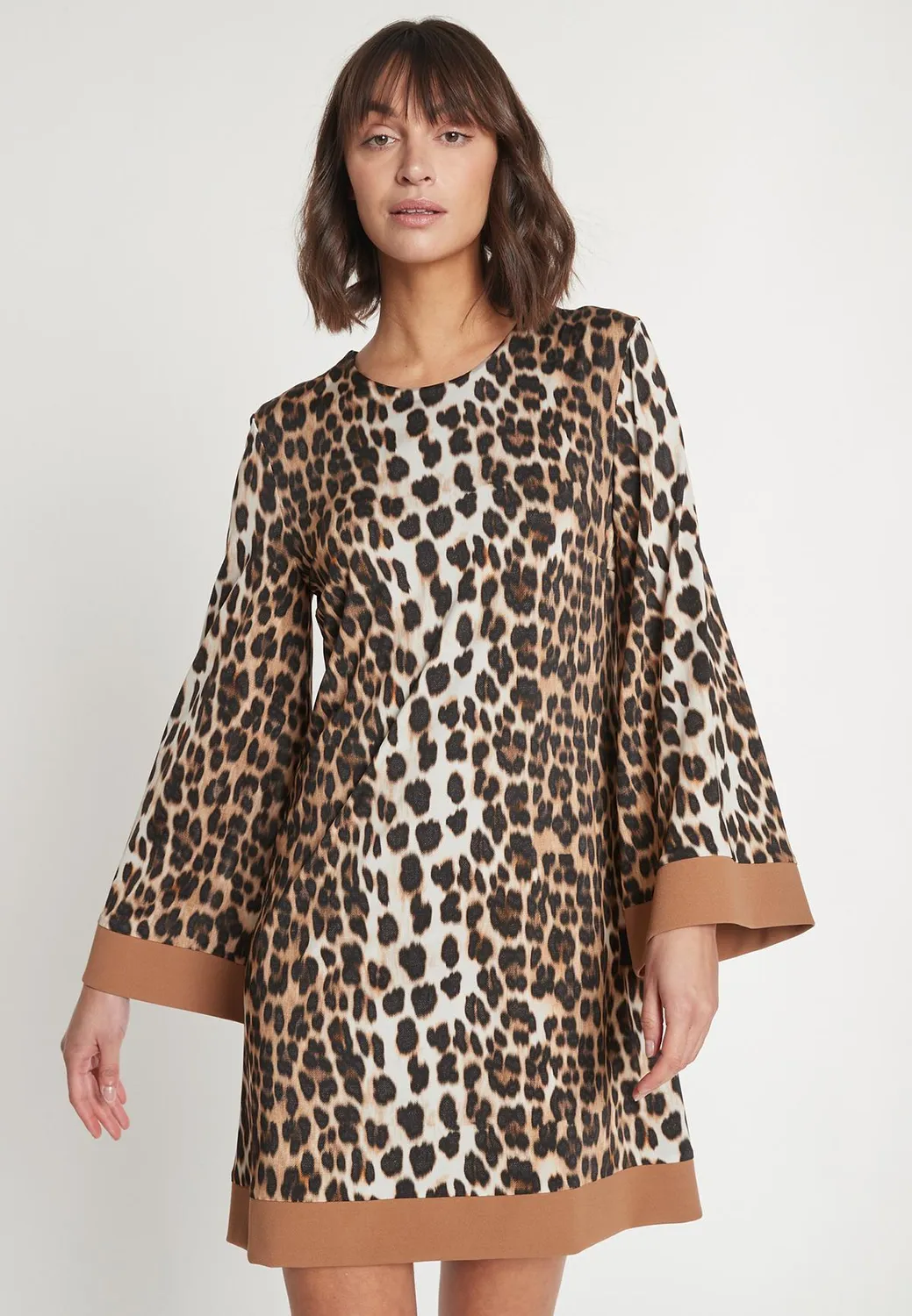 Ana Alcazar Modana abito tunica animalier corto