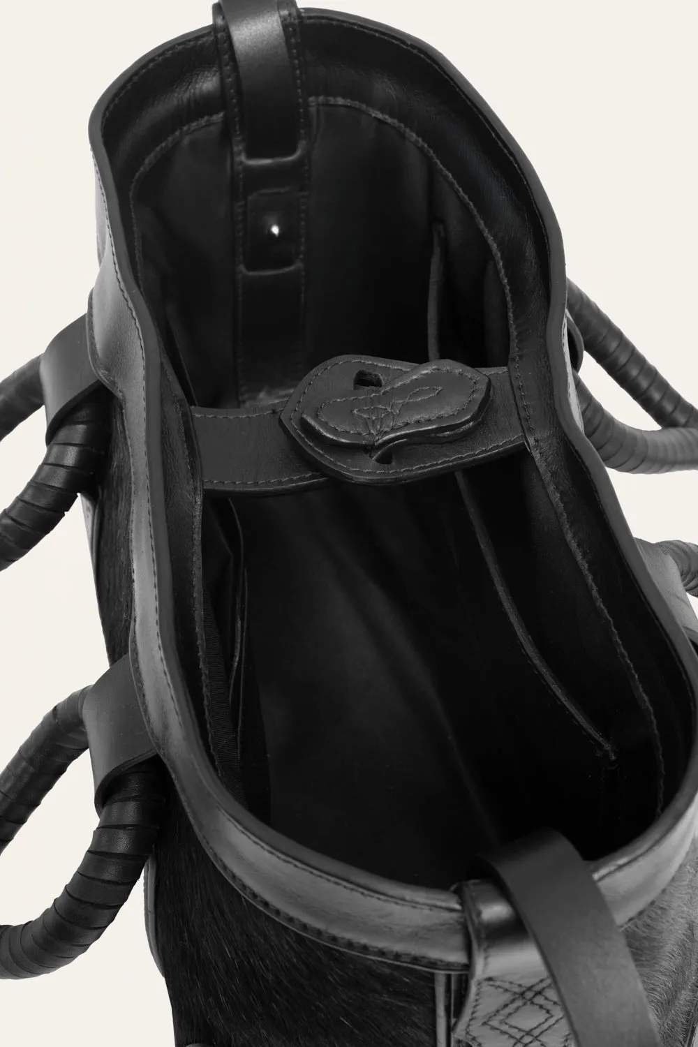 Johanna Ortiz Destiny's Ride mini tote pelle nera