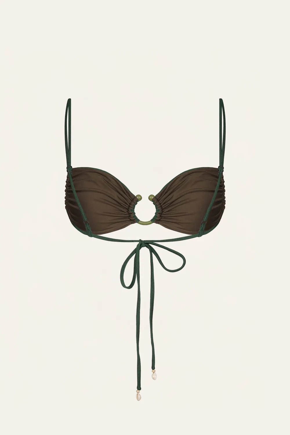 Johanna Ortiz Tangle Up top bikini lycra verde