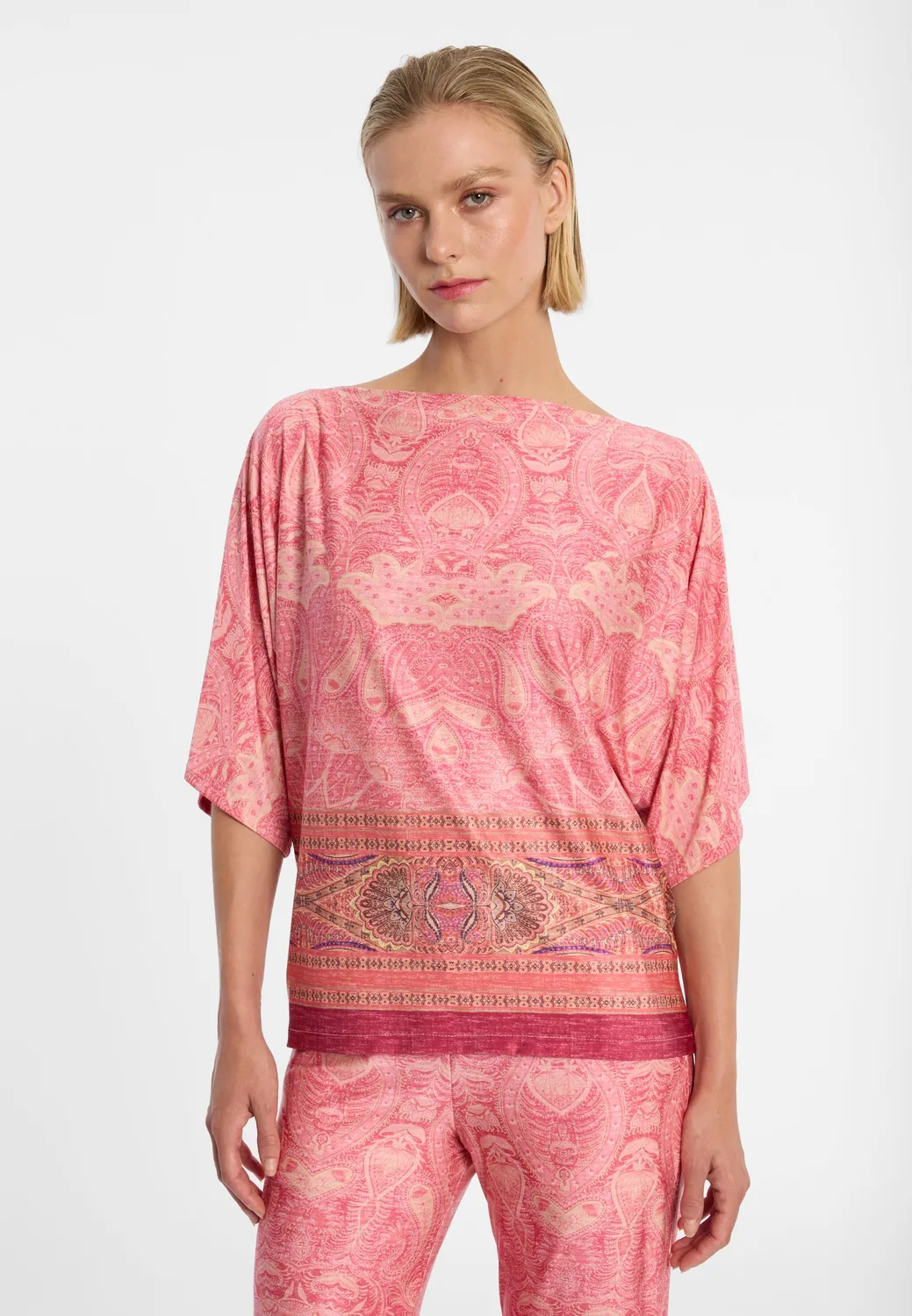 Ana Alcazar Dryna top fantasia paisley viola