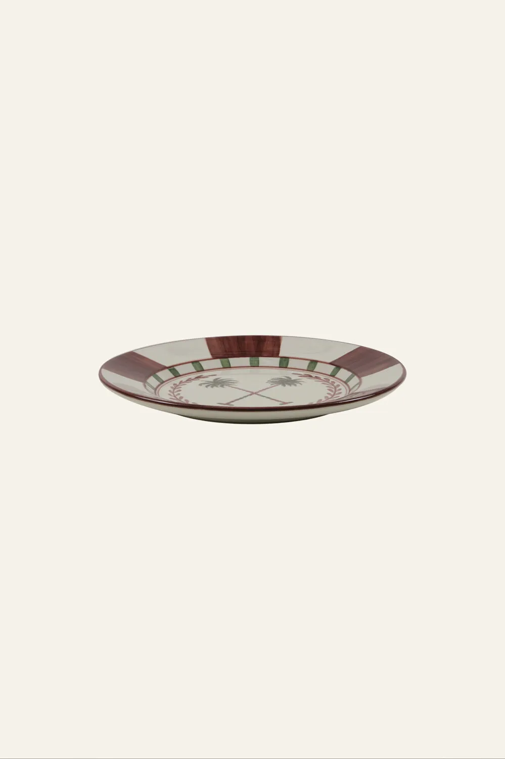 Johanna Ortiz Palm Dance set 2 piatti dessert tabacco