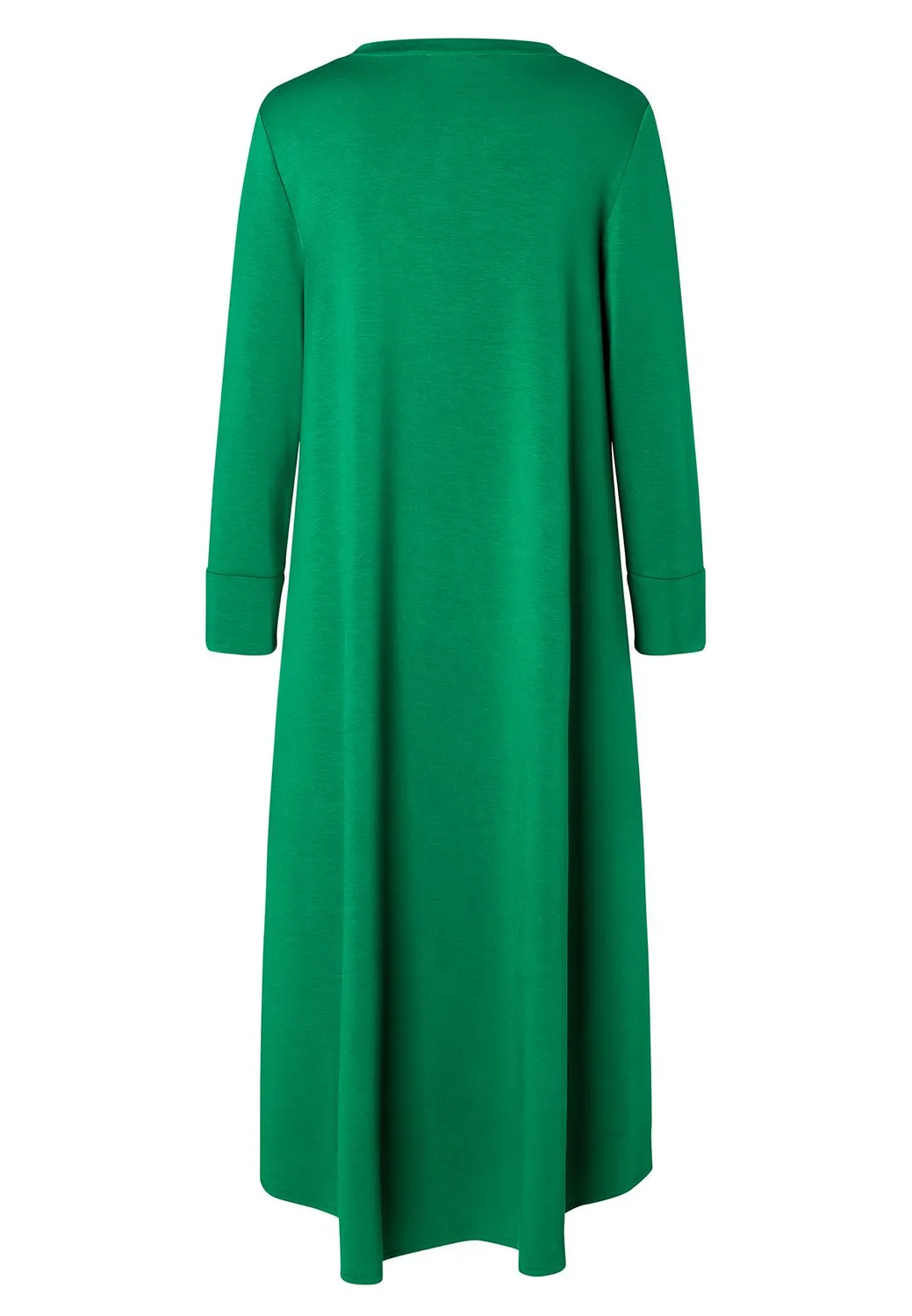 Ana Alcazar Melody abito midi verde jersey svasato