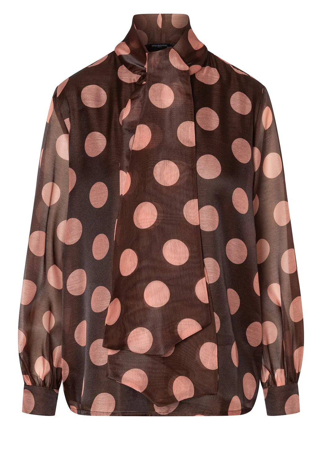 Ana Alcazar Eminy camicetta organza pois fiocco