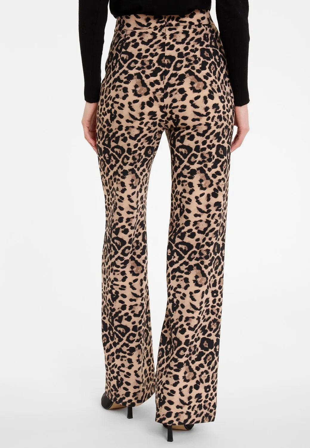 Ana Alcazar Adami pantaloni palazzo leopardati beige