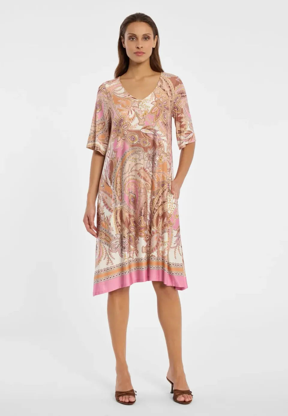 Ana Alcazar Dhorn Vestito Jersey Paisley Rosa