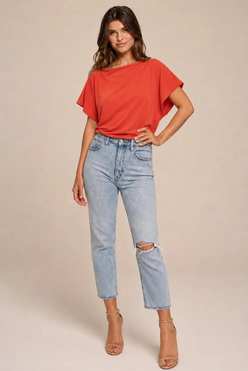 Honor Gold Finley Top Batwing Arancione
