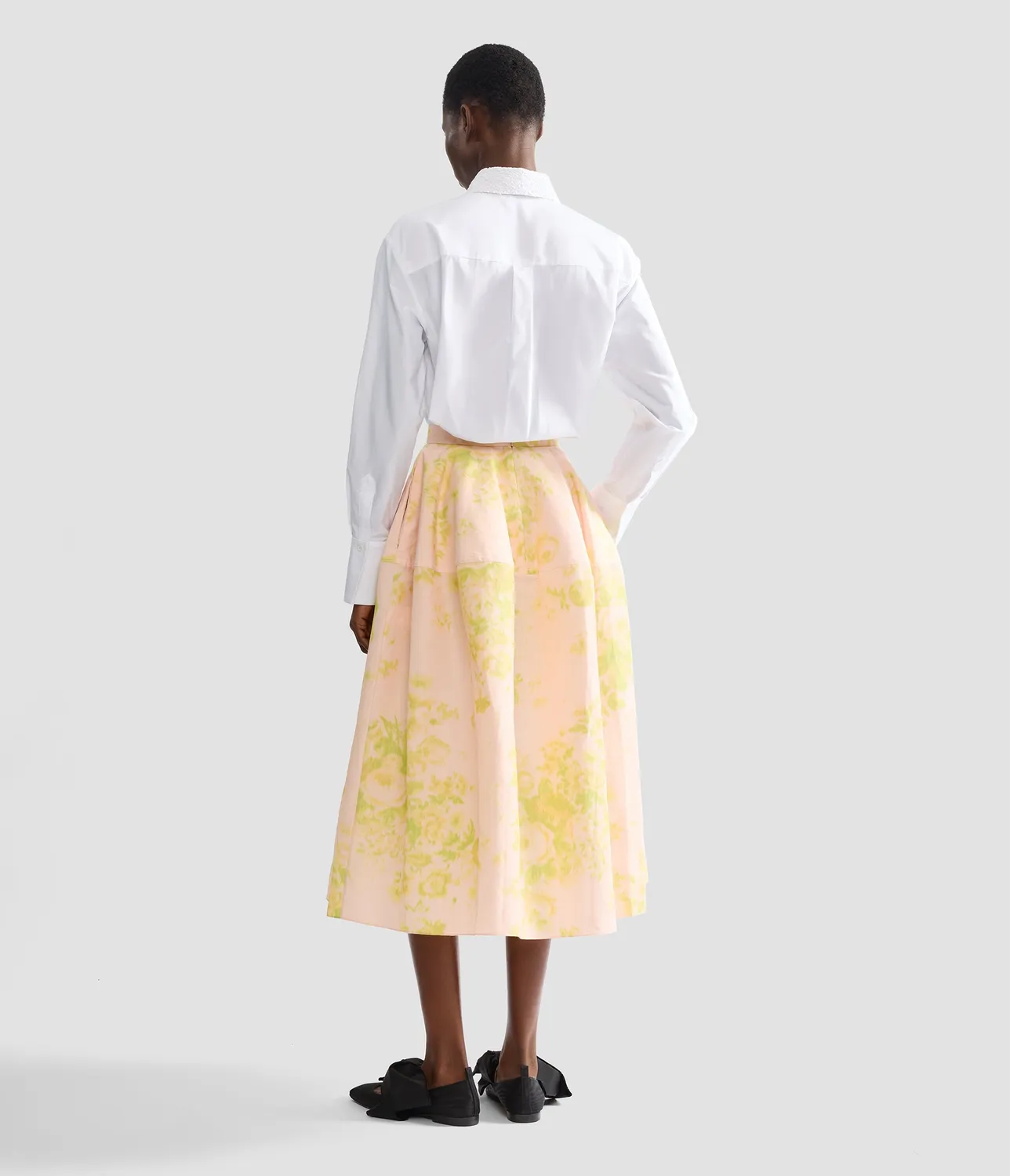 Erdem Cotton Poplin camicia bianca maniche lunghe pizzo