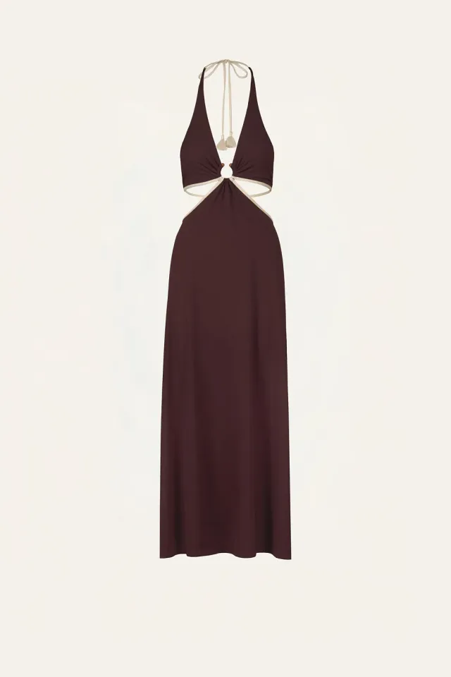 Johanna Ortiz Beautiful Paradigm Abito Midi Lycra Vino