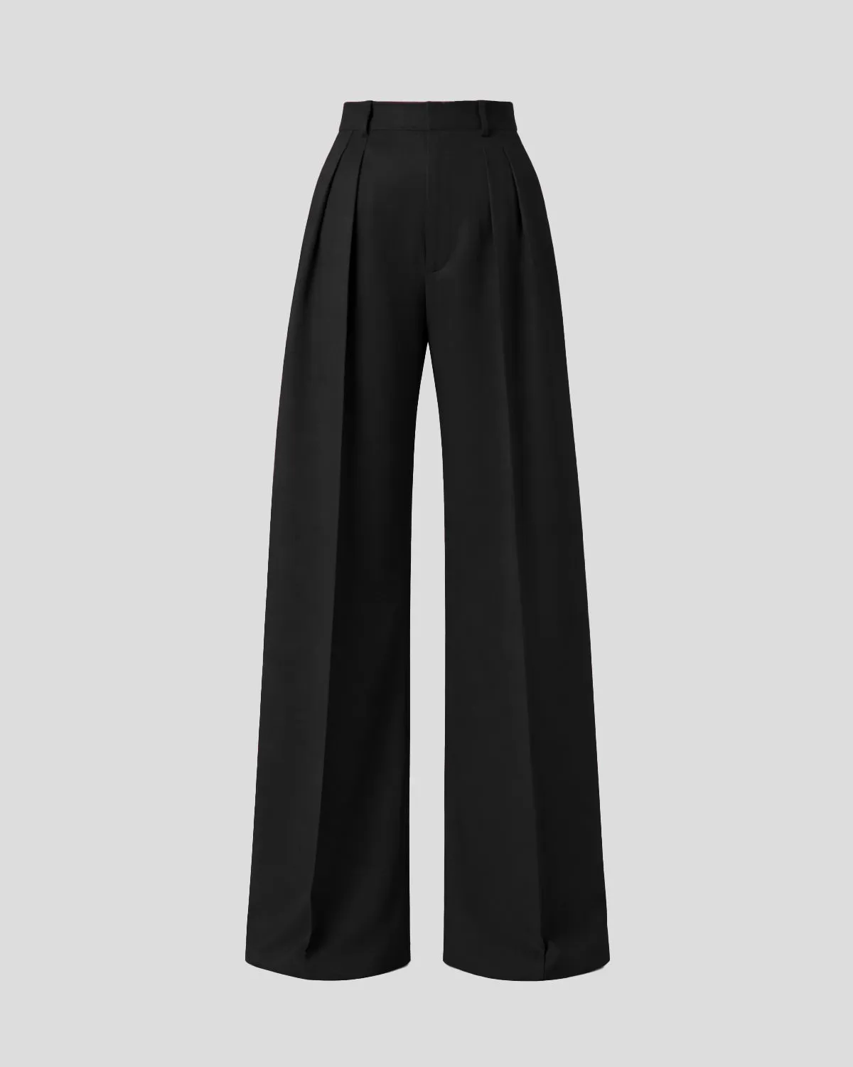 Violante Nessi Keckler pantaloni neri crêpe lana gamba larga