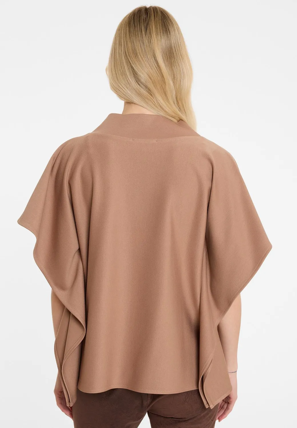 Ana Alcazar Akora top beige scollo a barca
