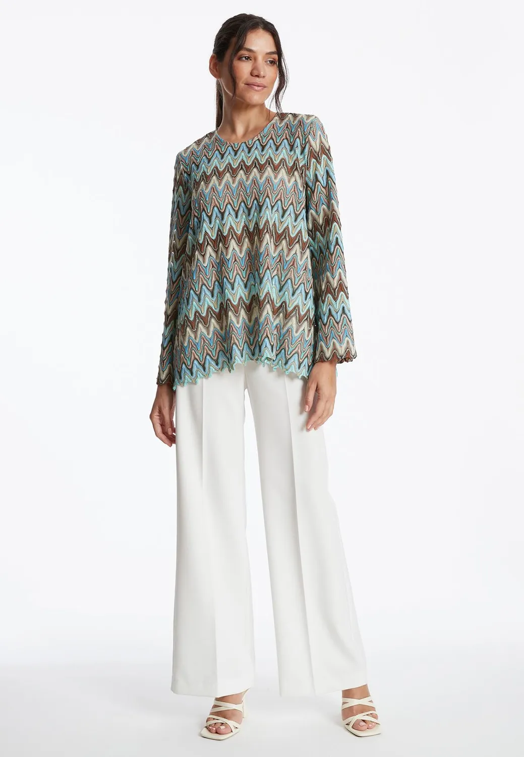 Ana Alcazar Zefosa maglia zigzag manica lunga