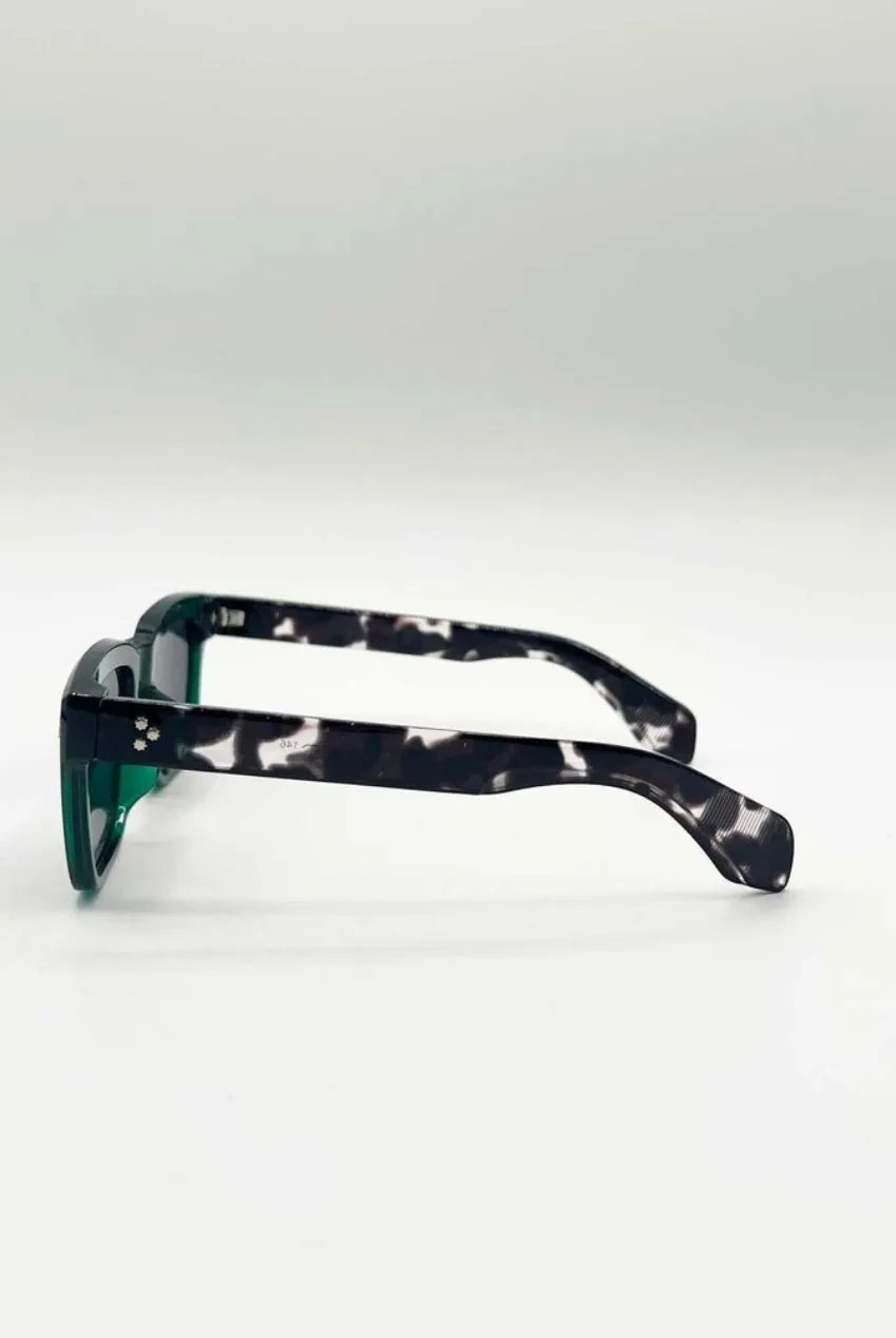 SVNX Square SG2502320 occhiali da sole verde nero UV400