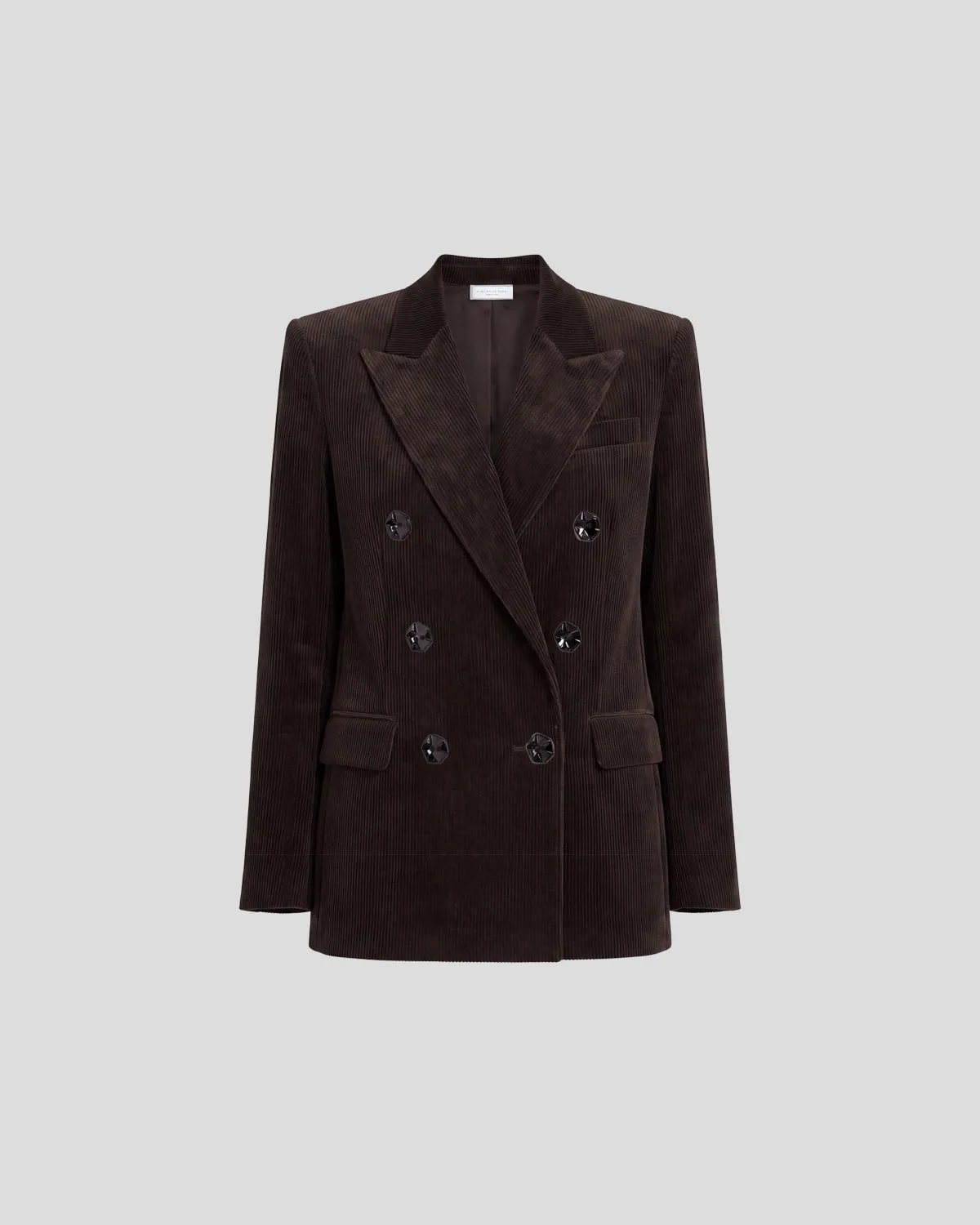 Violante Nessi Sugar blazer velluto marrone doppiopetto