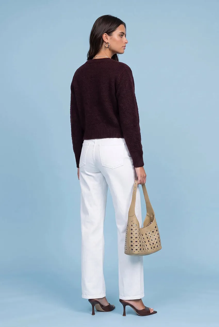 Urban Bliss cardigan corto cioccolato misto lana