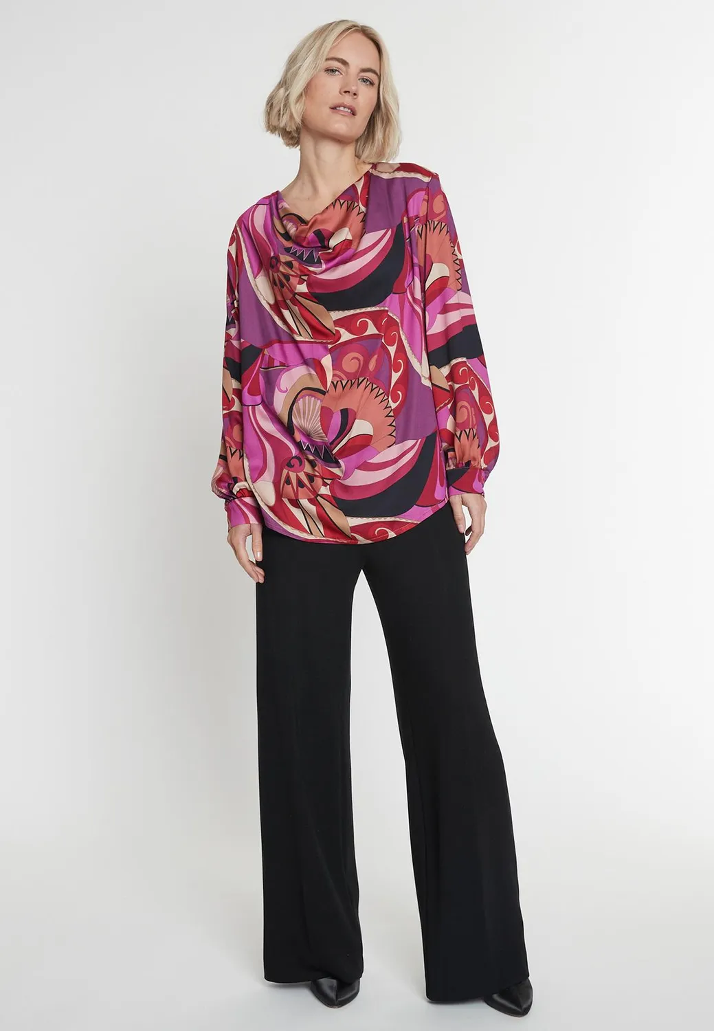 Ana Alcazar Makta blusa fantasia collo cascata