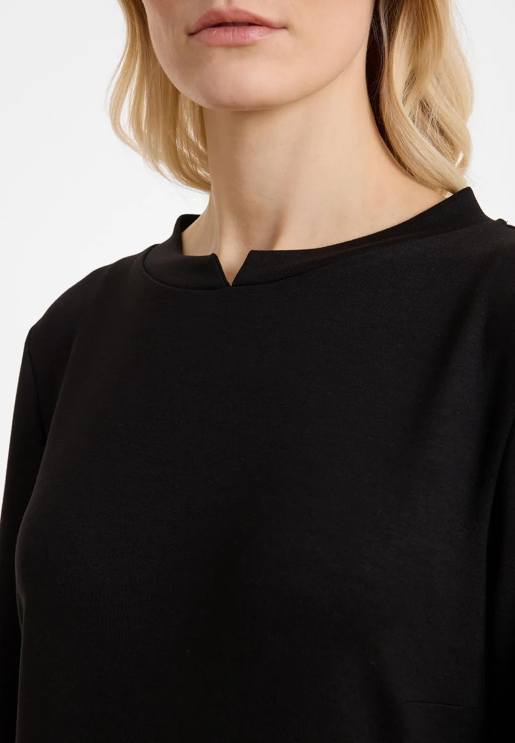 Ana Alcazar Aglina abito svasato corto jersey nero