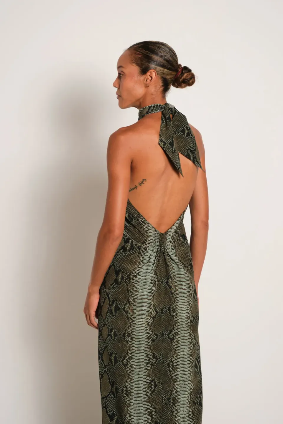Johanna Ortiz Silent Water top seta verde stampa