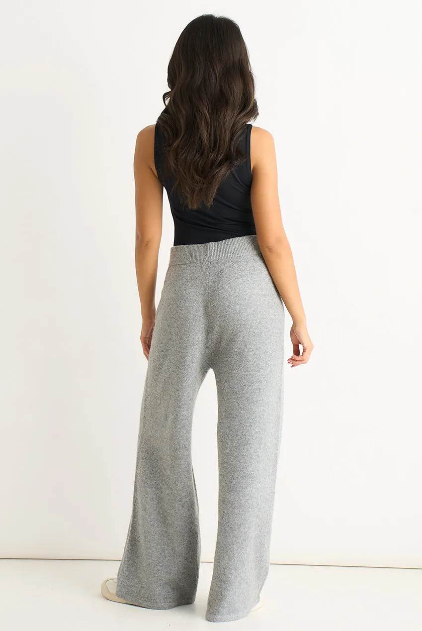 Gini London GL2085A pantaloni wide leg grigi maglia S/M