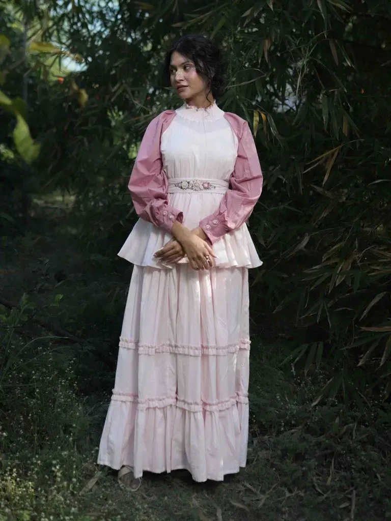 Our Dve Fae Zuphlas Dress vestito rosa cotone 54"