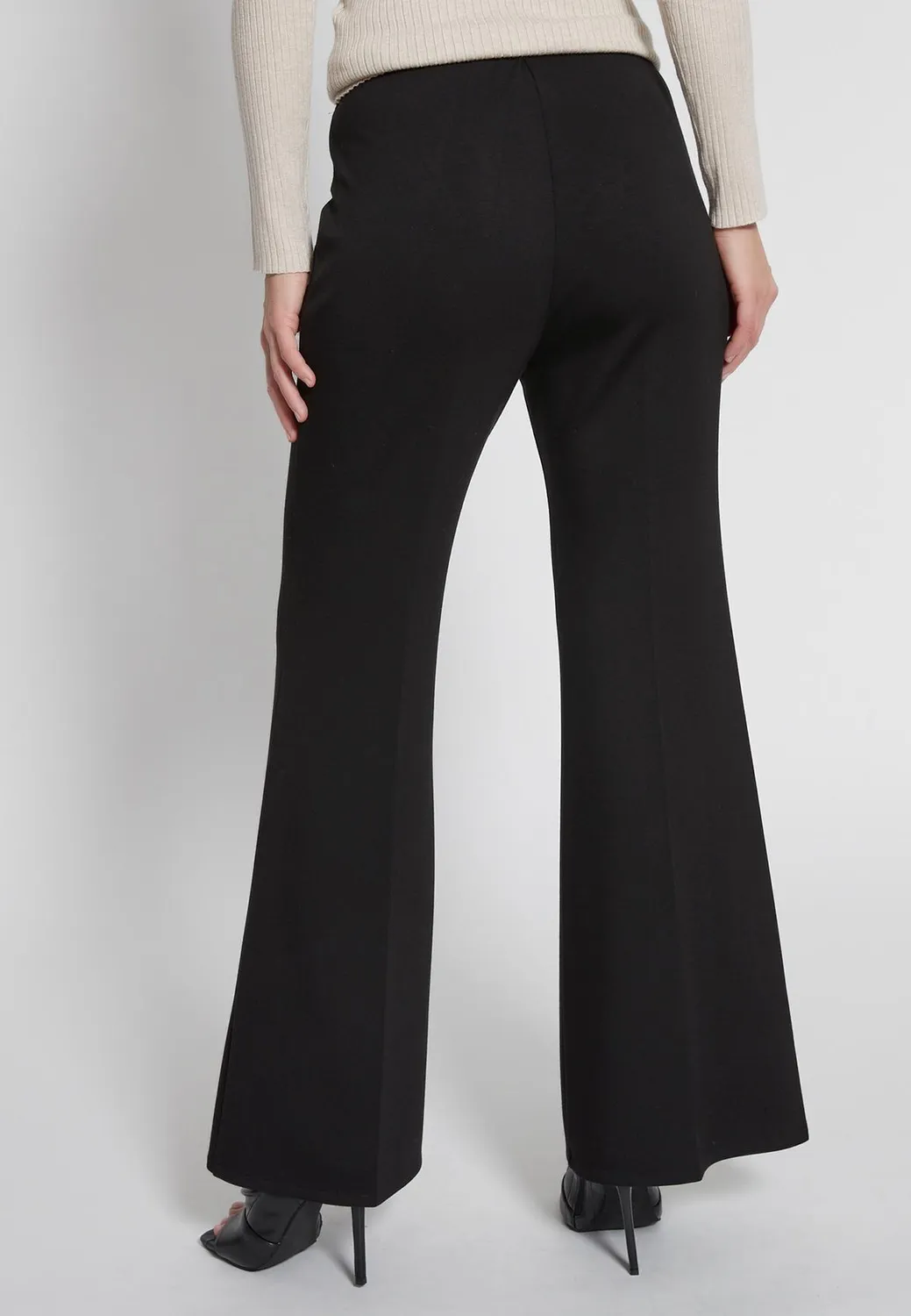 Ana Alcazar Harona pantaloni neri a zampa eleganti